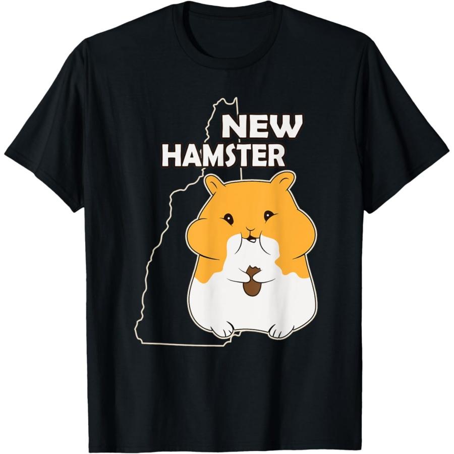 

New Hampshire Pun Joke Funny Cute Hamster Pet Lover Gift T-Shirt XXXXXL
