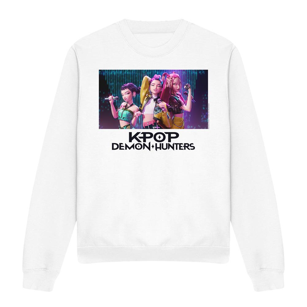 K-Pop Demon Hunters Unisex Adult Huntrix Group Singing Sweatshirt