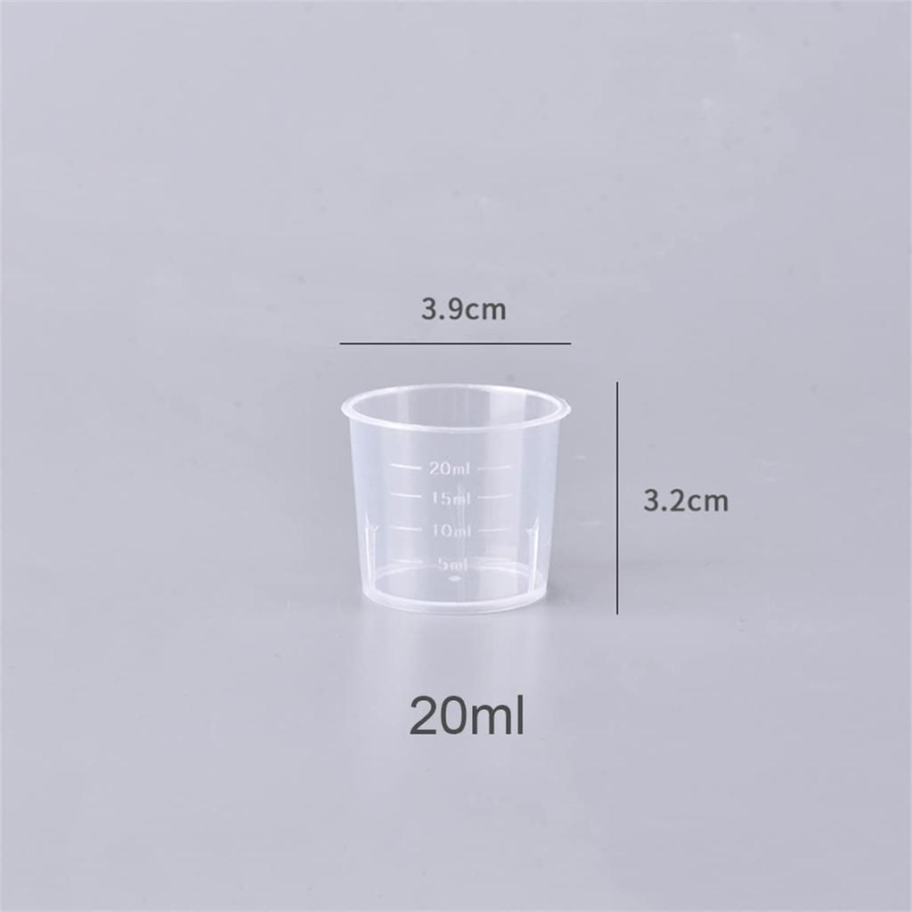 10pc 20ml 30ml Clear Plastic Liquid Measuring Cups Graduaeted Laboratory Test Cylinder With Scales For Resin Silicone Mold Tool