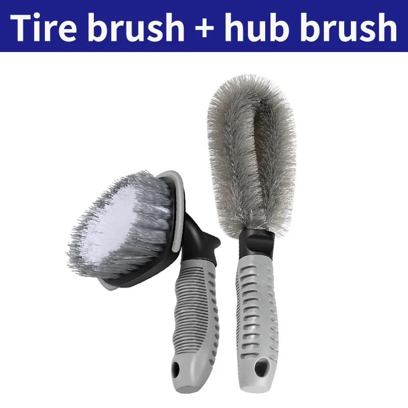 Car Tire Rim Brush Wheel Hub Cleaning Brushes Car Wheels Detailing Cleaning Accessories Tire Auto Washing Tool