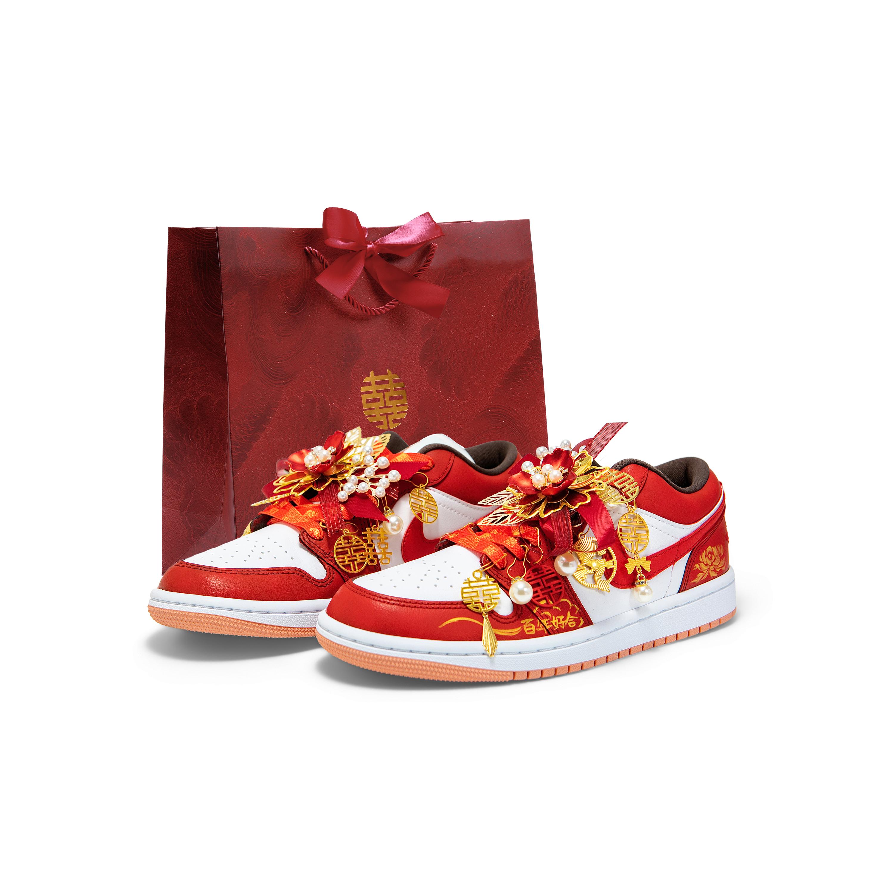 

Jordan Air Jordan 1 Abrasion Resistant Abrasion Resistant Low top Vintage Basketball Shoes Unisex Gold Red DC0774-182(Team1326-SBOX) 37.5