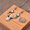 Stylish Titanium Steel Bunny Necklace With Adorable Lucky Star Charm For Trendy Men Women And