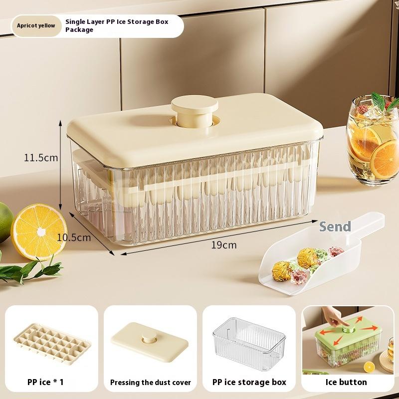 

Форма для льда с кнопкой для извлечения, пищевая, большой вместимости, для домашней морозильной камеры, контейнер для хранения, для идеальных ледяных блоков, гаджет для кубиков льда