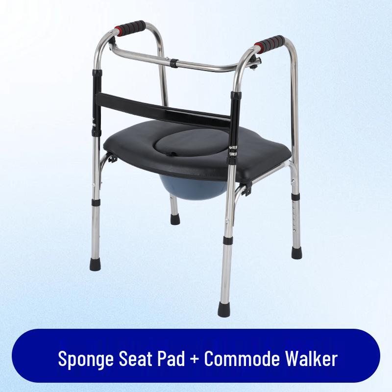 Folding Stainless Steel Walker & Cane Aid for Elderly