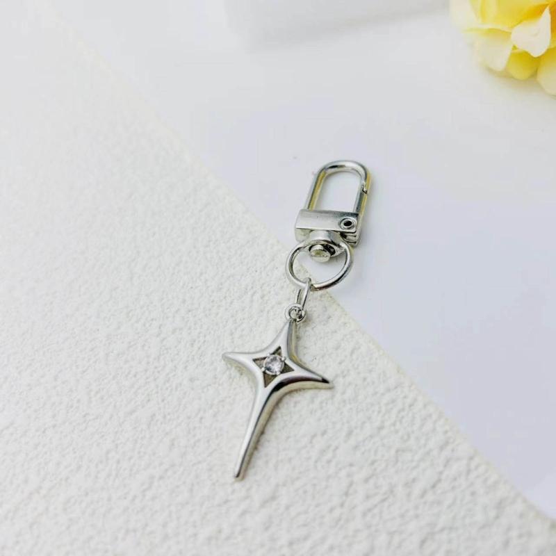 Hollow Star Keychain Keyring Bag Pendant Jewelry Accessories Backpack Ornament Elegant Keyrings Adornment for Women
