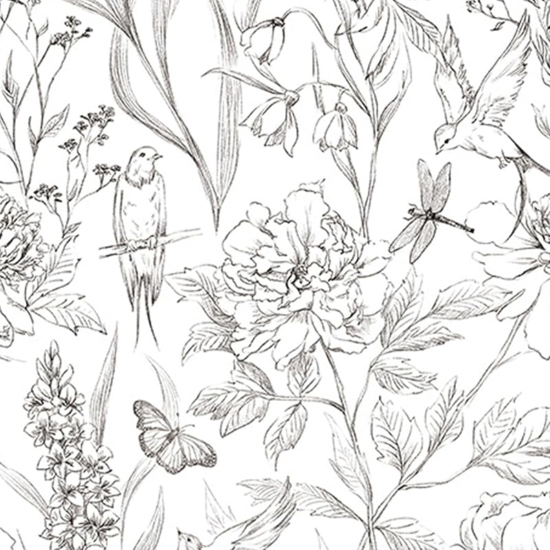 Peel and Stick Wallpaper Boho Wallpaper Peel and Stick Floral Contact Paper Removable Wallpaper Renter Friendly Wall Paper for Home Bedroom Bathroom