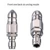 1/4 High-Pressure Unblocking Washer Nozzles For Sewer And Sewage Hose Nozzle Washing Parts 5000Psi
