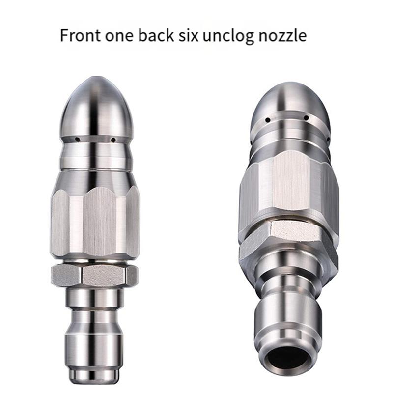 1/4 High-Pressure Unblocking Washer Nozzles For Sewer And Sewage Hose Nozzle Washing Parts 5000Psi