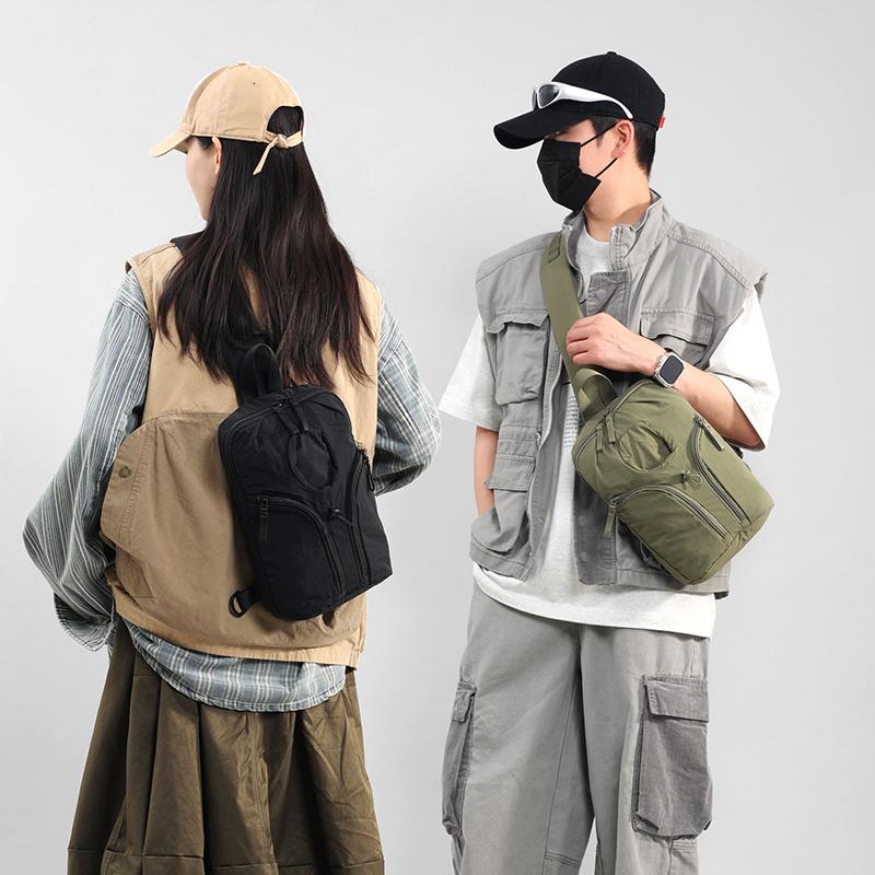 Multifunkční náprsní taška Pánská taška přes rameno Dámská velkokapacitní sportovní crossbody taška s držákem na vodu