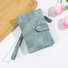 New matte women's wallet short soft leather three-fold multi-card wallet change bag