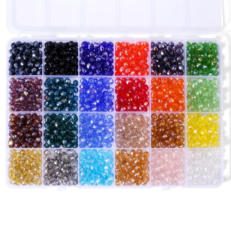 24-Grid Crystal Beads Box for DIY Jewelry: Necklace, Bracelet, Bag Chains