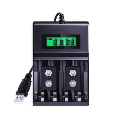 Intelligent USB Quick Charger for 2A/3A 9V Rechargeable Batteries Charger Featuring LCD Screen Power Supply Adapter