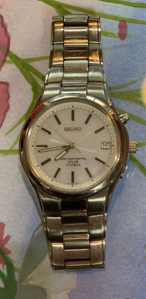 [USED] Seiko 7B42-0ANO Radio-Controlled Solar/Titanium