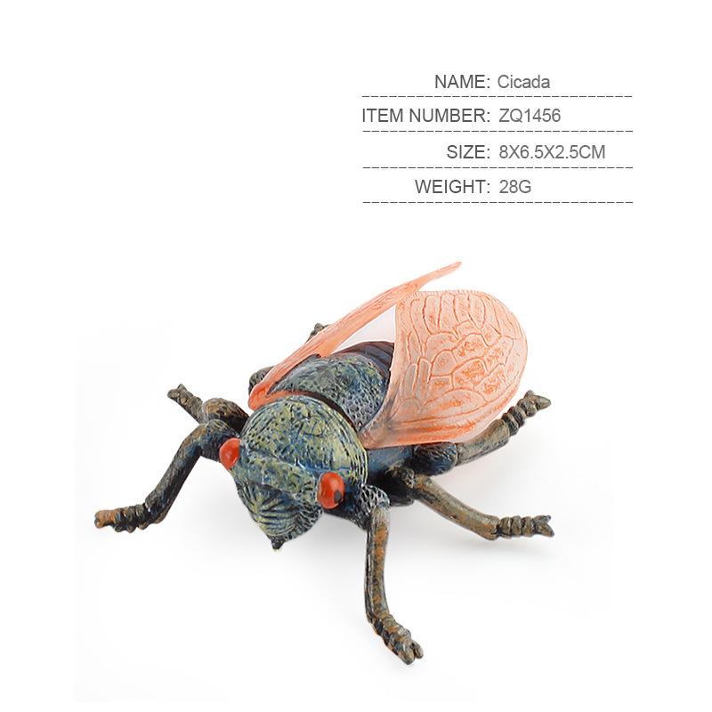 Simulation Cicadas Toys Realistic Lifelike Insect Model Children's Cognitive Golden Cicada Toys Microscopic Decorative Ornaments