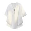 Summer T Shirts for Man Yamamoto Style Zipper Texture Designer V-collar Short Sleeve Ice Silk Casual Man Hip Hop Tees Streetwear