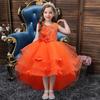 Abiti da cerimonia per bambine, abiti stile principessa con strascico, outfit da passerella per bambine, outfit da hostess, outfit per recital di pianoforte, gonne in tulle, abiti da sera
