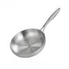 304 Stainless Steel Frying Pan Uncoated NonStick Skillet Steak Pot Kitchen Cookware for Gas & Induction Cooker