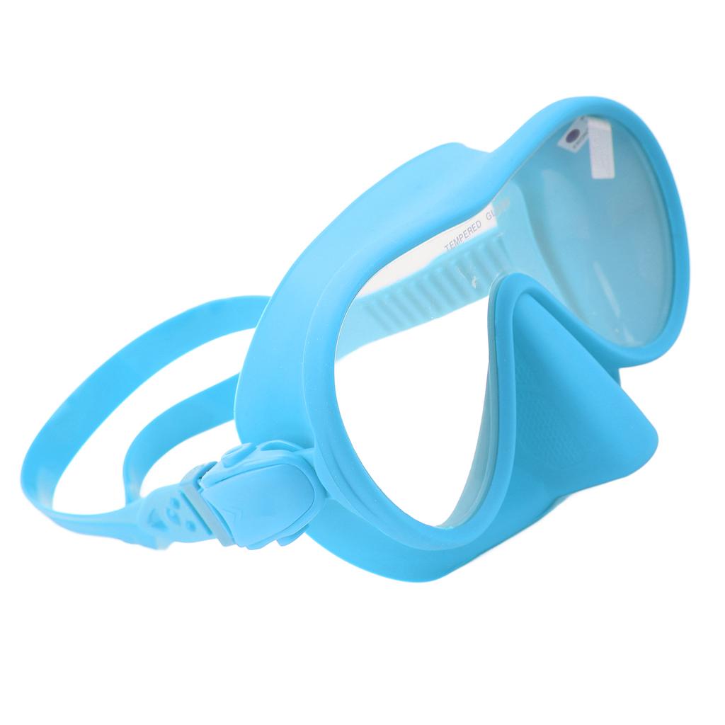 Diving Goggles Anti Fog Tempered Glass Snorkeling Dive Mask with Silicone Strap Foldable Panoramic View Swim Goggles
