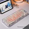 MOA Height Off-white Light Pink Strawberry Kitty Sublimation Keycaps 75 98 Complete Set of Mechanical Keyboard Keycaps