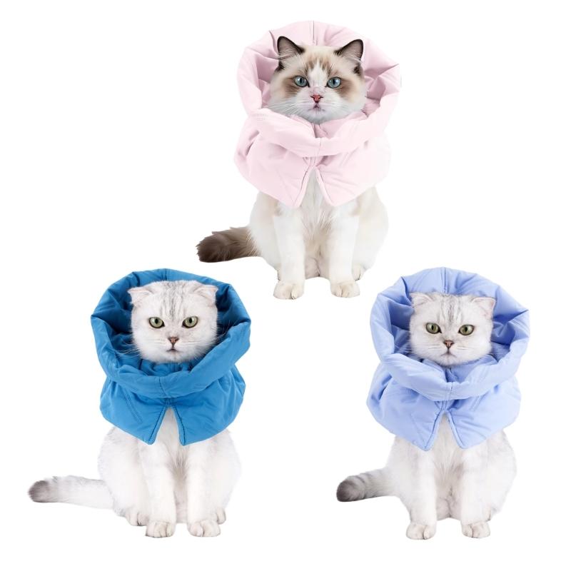 Comfortable Pet Collar Felines After Spays Operations Flexible Size Stop Scratching and Protects Wounds Effectively