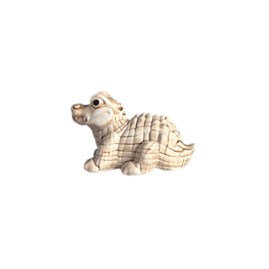 

1 Piece of Imitation Stone Texture Small Crocodile Statue Ornament, Cute and Adorable Design, Garden Courtyard Tabletop Decoration, Outdoor Home Decor