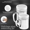 10/14oz Salt Shaker Stainless Steel Spice Dispenser Seasoning Spice Shaker Central Hole Spice Jar with Plastic Lid Kitchen Tools