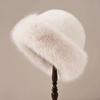Fluffy Fur Bucket Hat For Women Plush Fisherman Hat Warm Women'S Winter Hat Thicken Cold Snowy Day Panama Cap Chrismas Gifts