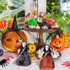 Unique Halloween Witch Broom Decors Stylish Black Witch Broomsticks Display Ornament for Halloween Party Decoration