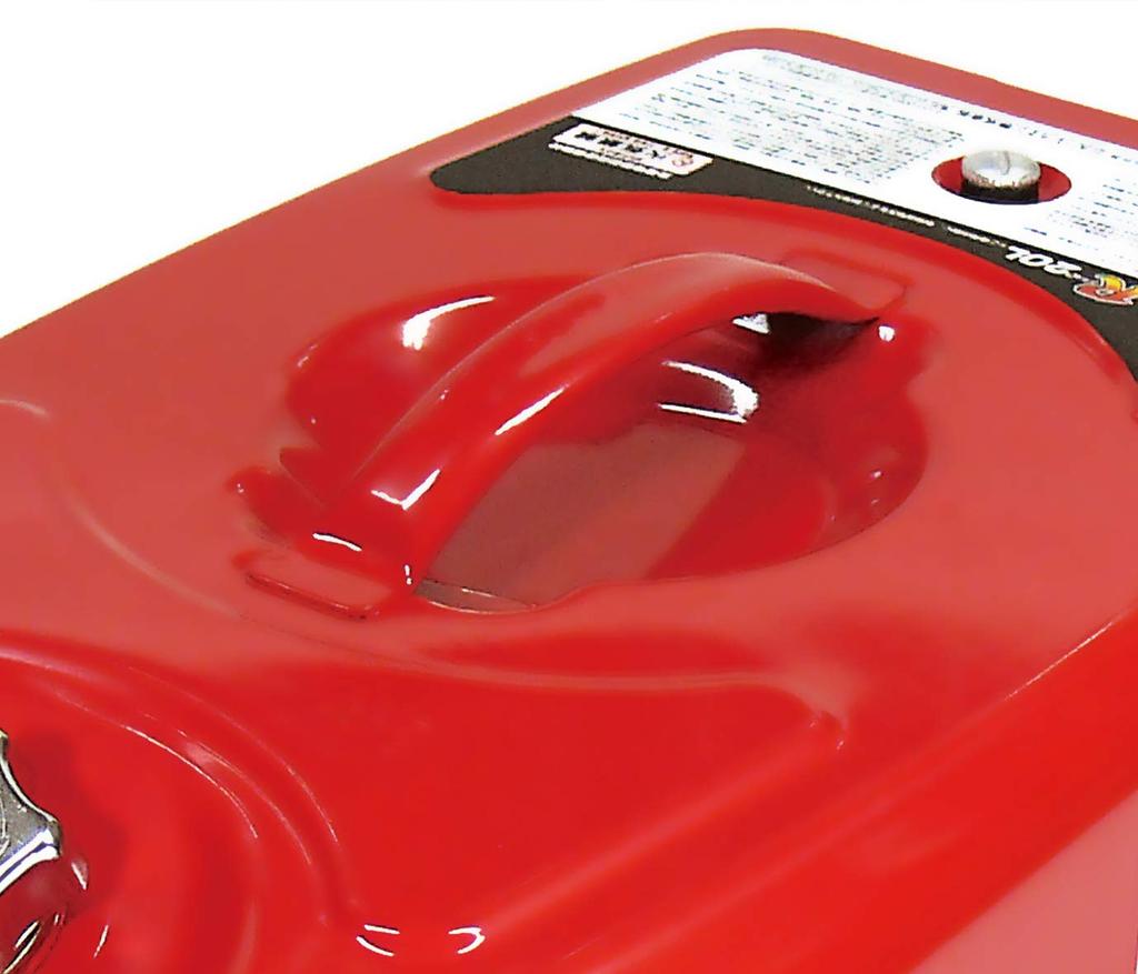 Emerson 5L Portable Gasoline Can with Extendable Steel Fire Service Law Compliant EM-126 Nozzle, 0.8mm Plate,
