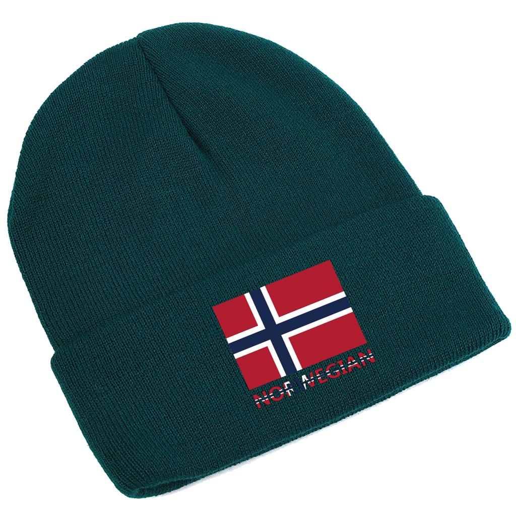 Norvegian Flag Print Winter Hats Unisex Knit Hat Beanie Winter Hat for Women Solid Casual Knitted beaniesPerfect For Urban Style