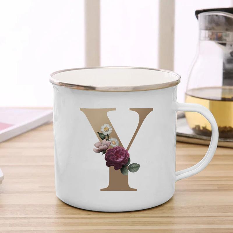 26 A To Z Initials Glod Letter Mugs Print Enamel Mug Coffee Cup Drinkware Personalized Gift Unusual Tea Cup Cupshe Custom Cups
