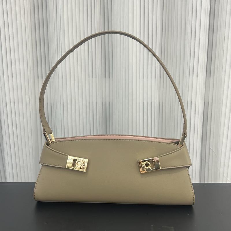 New leather women's bags, baguette bags, European and American light luxury handbags, large-capacity shoulder messenger bags, cross-border