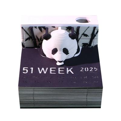Kalendarz 3D Stereoskopowy Zwierzęcy 2025 Kreatywny Design Kalendarz Nowatorski Prezent Dekoracja Domu Praktyczny Kalendarz