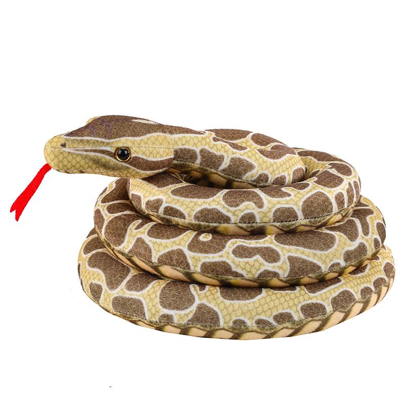 Anti-real Spotted Python Doll Plush Toy Cobra Fake Snake Doll Prank Props Children's Toys