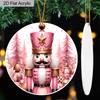 2D Flat Pink Christmas Acrylic Decoration Sign, Snowflakes & Stars Design, Suitable for Wall Decoration, Porch, Room, Villa, Accents Home, Hallway, or