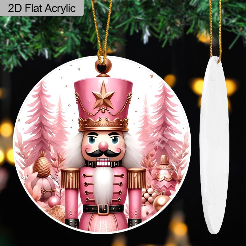 

2D Flat Pink Christmas Acrylic Decoration Sign, Snowflakes & Stars Design, Suitable for wall decoration, porch, room, villa, accents Home, Hallway, or 8*8cm