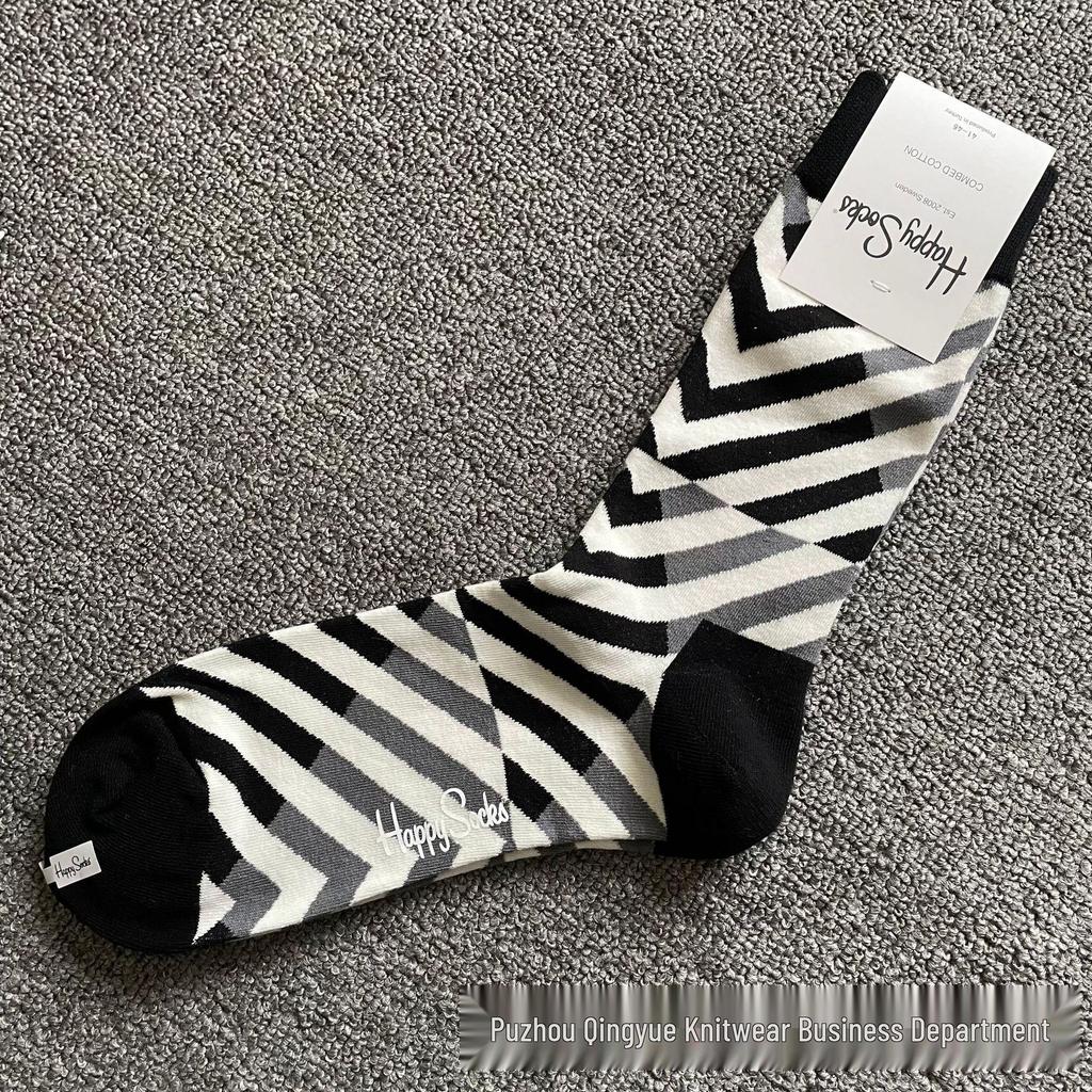 Hippy Happy Ανδρικές Ευέλικτες Μοντέρνες Μόδες Κάλτσες Μήκους Μέσης Γάμπας από Βαμβάκι