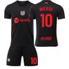 2024/2025 Barcelona Messi Kids Soccer Jersey, Black, Polyester, Sportswear for Training and Match