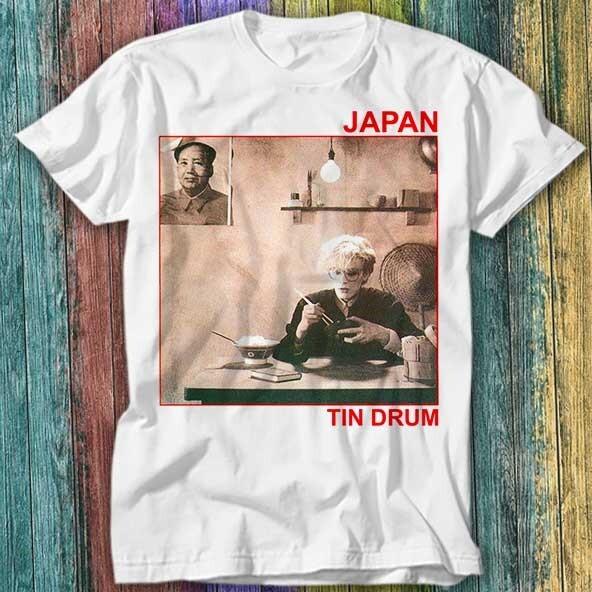 

Япония Sylvian Жестяной барабан 80-е Музыка Синтезатор Футболка Топ Футболка 583 L