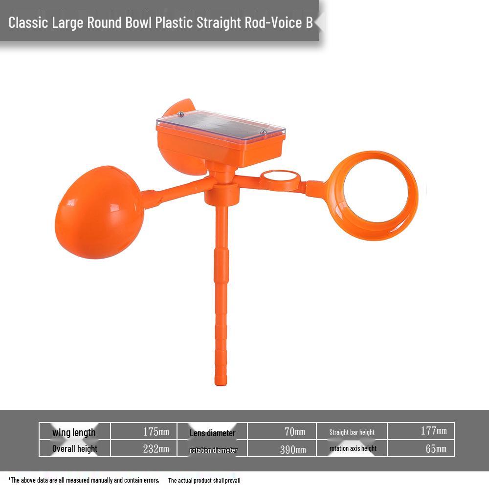 Solar-Powered Reflective Bird Repeller for Orchards, Fish Ponds, and Farmland