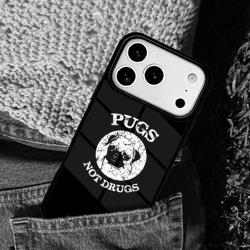 Funny Cartoon Pug phone case cover Compatible with for IPhone 17air 16e 15 14 13 12 11Pro Max 17 Air