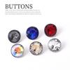 5pcs High-End Glass Colored Rhinestone Buckle Shirt Shirt Cardigan Sweater Button Round Versatile Small Fragrant Decorative Button
