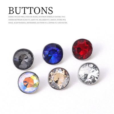 5 buc Cataramă High-End din Sticlă cu Strasuri Colorate Buton pentru Cămașă Cardigan Pulover Rotund Versatil Mic Parfumat Buton Decorativ