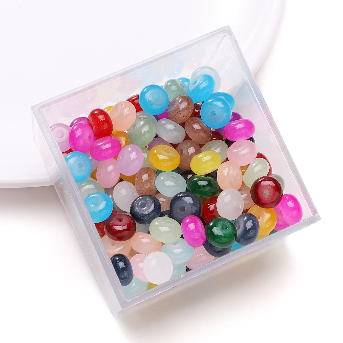 

25 шт. хрустальные стеклянные бусины, свободные разделительные бусины для изготовления ювелирных изделий своими руками, браслет, ожерелье разноцветный