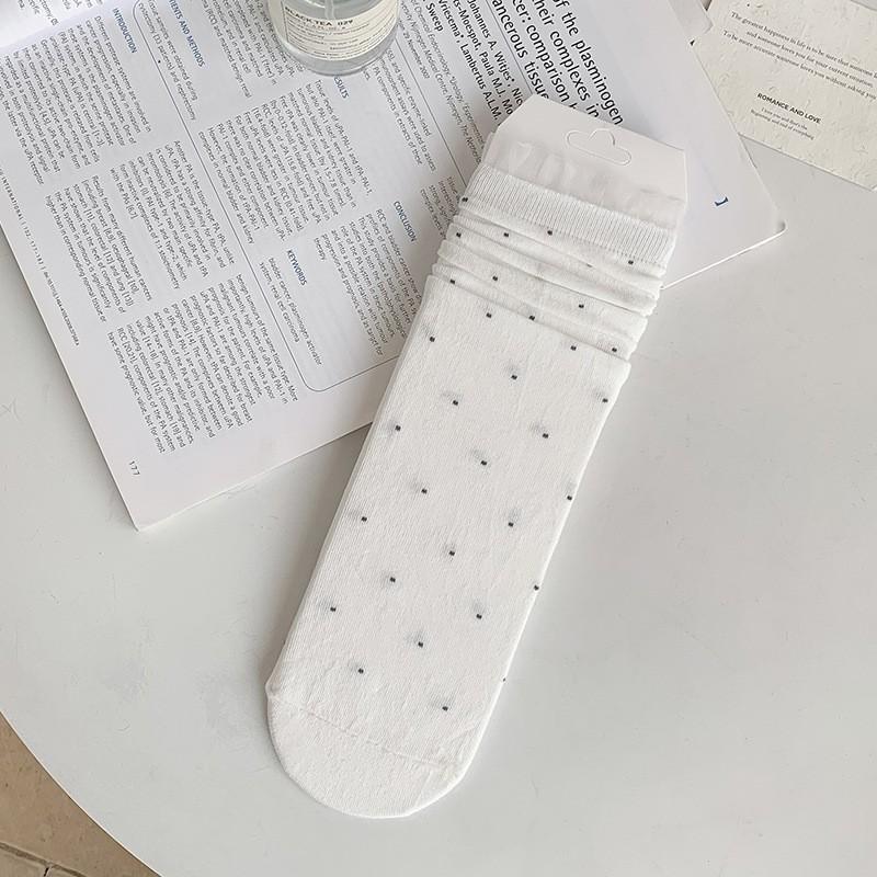 Jk Japanese Zhuji Socks Female Summer Thin Ice Silk Cool Breathable Boneless Ice Ice Socks In The Tube Month Pile Socks