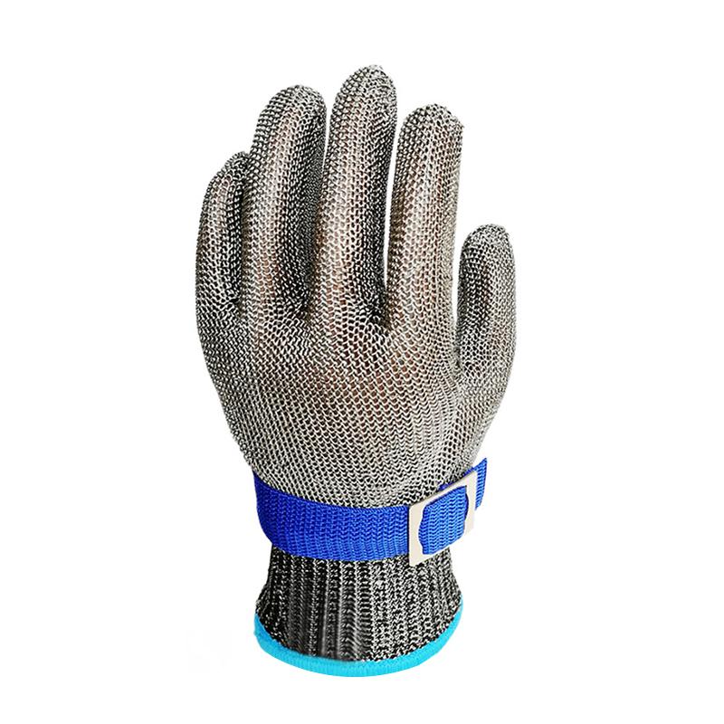 Guanti in Acciaio Inossidabile Taglio-Resistenti Resistenti alle Punture Rete Metallica in Filo d'Acciaio Protezione Nocche Lavoro Macellaio Ambidestri Guanti di Sicurezza