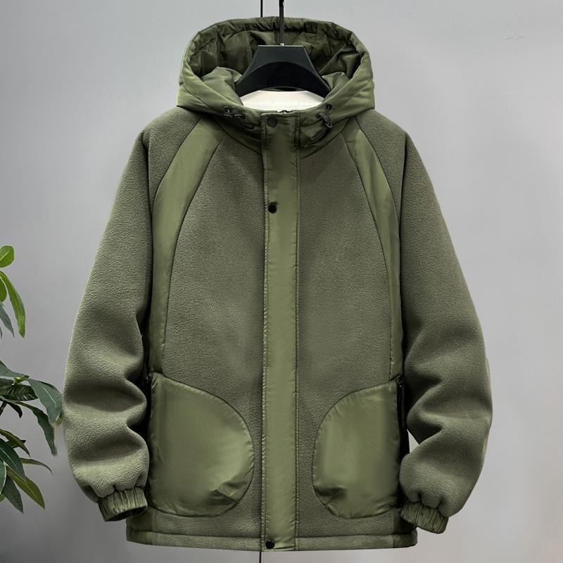 Plus Size 5XL-11XL Autumn Winter Polar Fleece Coat for Men Outerwear Casual Long Sleeve Tops Oversize Men's Warm Jackets