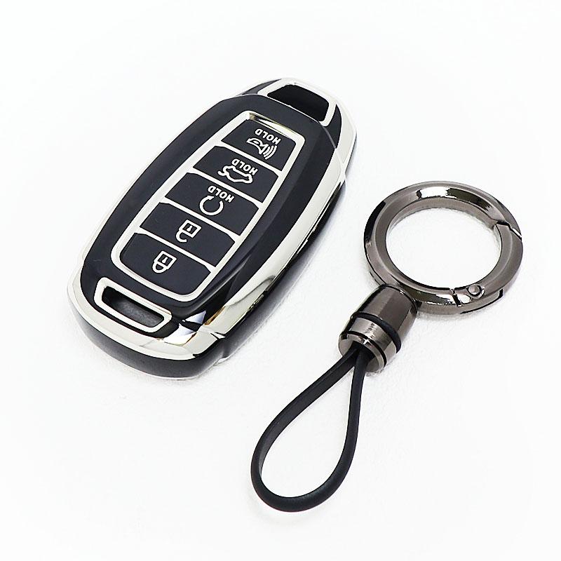 3/4/5 Buttons For Hyundai Encino Kona Solaris Azera Grandeur Elantra Santa I30 Ix35 Accent Fe Shell Fob Tpu Car Key Case Cover