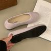Mode Schuhe Runde Zehen Luxus Damen Ballerinas Tanzschuhe Damen Slipper Mode Schmetterlingsknoten Flache Damen Schuhe
