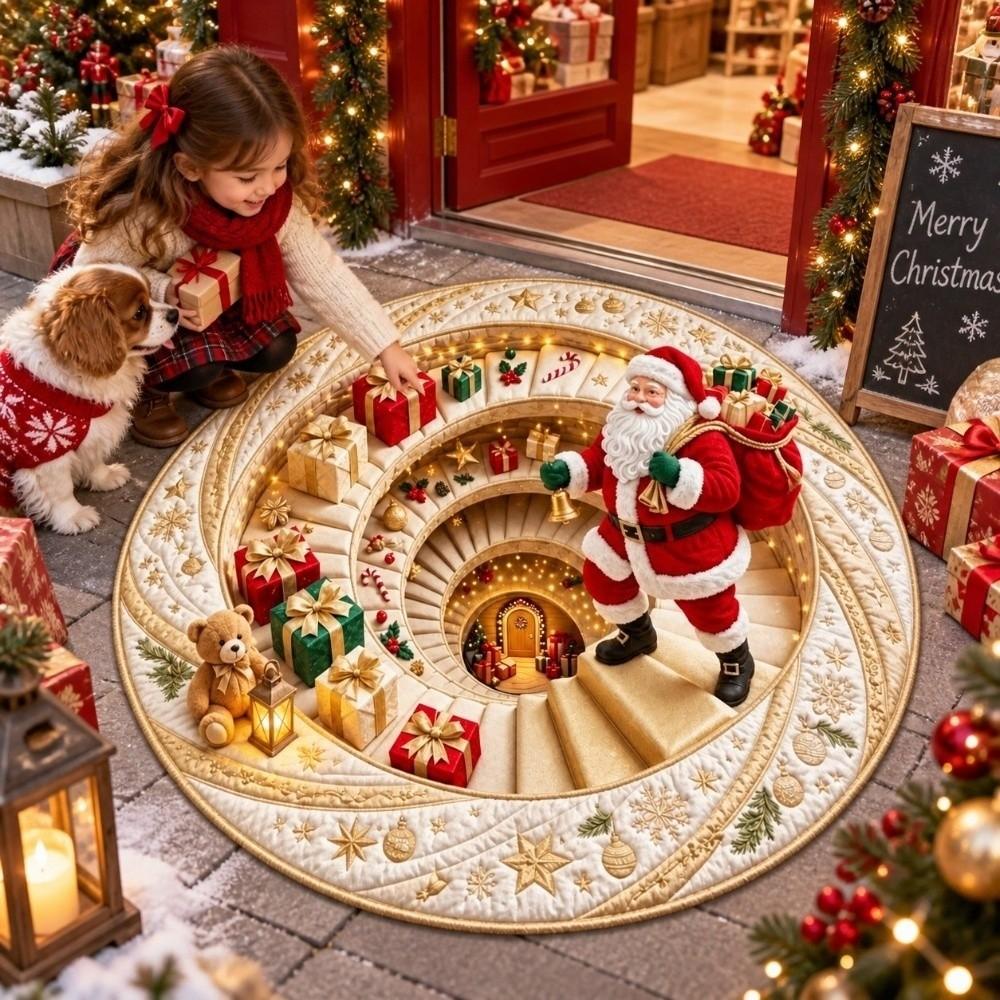 Stain Resistant 3D Illusion Rug Wear Resistant Festive Area Mat Indoor Entrance